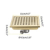 Stainless Steel Shower Floor Drain with Removable Cover Grid Grate