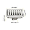 Stainless Steel Shower Floor Drain with Removable Cover Grid Grate