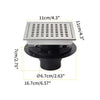 Stainless Steel Shower Floor Drain with Removable Cover Grid Grate