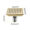Stainless Steel Shower Floor Drain with Removable Cover Grid Grate