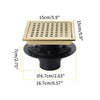 Stainless Steel Shower Floor Drain with Removable Cover Grid Grate