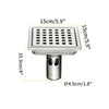 Stainless Steel Shower Floor Drain with Removable Cover Grid Grate