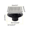 Stainless Steel Shower Floor Drain with Removable Cover Grid Grate