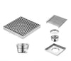 Stainless Steel Square Floor Drain Large Displacement Bathroom Drain
