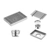 Stainless Steel Square Floor Drain Large Displacement Bathroom Drain
