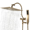 Stainless Steel Square Shower Head with 3-Way High-Pressure Shower Set