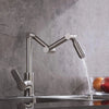 Stainless Steel Swivel Arm Folding Kitchen Sink Faucet Water Mixer Tap