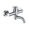 Stainless Steel Wall Mount Water Mixer Triple Valve Long Nozzle Tap