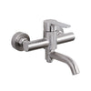 Stainless Steel Wall Mount Water Mixer Triple Valve Long Nozzle Tap