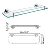 Stainless Steel Wall Mounted Glass Storage Shelves Bathroom Shelf Rack