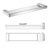 Stainless Steel Wall Mounted Glass Storage Shelves Bathroom Shelf Rack