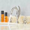 Swan Basin Faucet Luxury Deck Mounted Dual Crystal Handle Mixer Tap