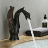 Swan-Shaped Bathroom Basin Faucet Brass Hot and Cold Sink Mixer Tap