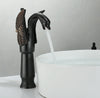 Swan-Shaped Bathroom Basin Faucet Brass Hot and Cold Sink Mixer Tap