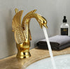Swan-Shaped Bathroom Basin Faucet Brass Hot and Cold Sink Mixer Tap