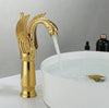 Swan-Shaped Bathroom Basin Faucet Brass Hot and Cold Sink Mixer Tap