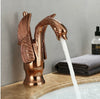 Swan-Shaped Bathroom Basin Faucet Brass Hot and Cold Sink Mixer Tap