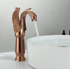 Swan-Shaped Bathroom Basin Faucet Brass Hot and Cold Sink Mixer Tap