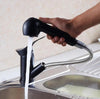 Swivel Pull-Out Kitchen Faucet Polished Brass Kitchen Sink Mixer Tap