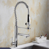 Swivel Sink Mixer Tap Solid Brass Kitchen Faucet with Pull-Out Spray