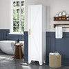 Tall Bathroom Cabinet Storage 5 Adjustable Shelves and Single Door