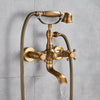 Telephone Style Golden Waterfall Bathtub Faucet Brass Bathroom Faucet