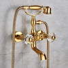 Telephone Style Golden Waterfall Bathtub Faucet Brass Bathroom Faucet