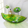 Tempered Glass Oval Vessel Sink Above Counter Glass Bowl Bathroom Sink