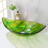 Tempered Glass Oval Vessel Sink Above Counter Glass Bowl Bathroom Sink
