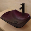 Tempered Glass Vessel Sink with Oil Rubbed Bronze Drain and Faucet Set