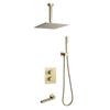 Thermostatic Bathroom Shower Faucet Set Brass Rainfall Shower System