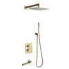 Thermostatic Bathroom Shower Faucet Set Brass Rainfall Shower System