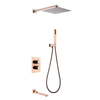 Thermostatic Bathroom Shower Faucet Set Brass Rainfall Shower System