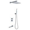 Thermostatic Bathroom Shower Faucet Set Brass Rainfall Shower System