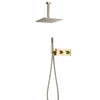 Thermostatic Brass Rainfall Shower Set with Mixer Temperature Control