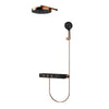 Thermostatic Concealed Shower System Set Brass Rainfall Shower Head
