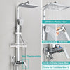 Thermostatic Shower Faucet Set 4 Way Rainfall Bathroom Shower System