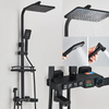 Thermostatic Shower Faucet Set 4 Way Rainfall Bathroom Shower System