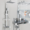 Thermostatic Shower Faucet Set 4 Way Rainfall Bathroom Shower System