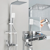 Thermostatic Shower Faucet Set 4 Way Rainfall Bathroom Shower System