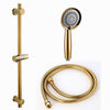 Three Function Gold Plated Solid Copper Luxury Bathroom Hand Shower