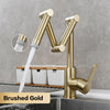 Three-Section Extension Folding Kitchen Faucet Hot and Cold Mixer Tap