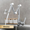 Three-Section Extension Folding Kitchen Faucet Hot and Cold Mixer Tap