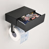 Tissue Roll Rack Stainless steel Toilet Paper Holder with Cabinet
