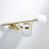 Toilet Brush Holder Stainless Steel and Glass Bathroom Accessory