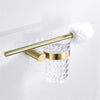 Toilet Brush Holder Stainless Steel and Glass Bathroom Accessory