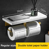 Toilet Paper Holder with Natural Marble Shelf Bathroom Tissue Holder