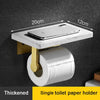 Toilet Paper Holder with Natural Marble Shelf Bathroom Tissue Holder