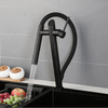 360° Flexible Gooseneck Brass Pull-Out Sprayer Single Handle Mixer