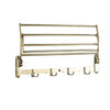 Towel Clothes Organizer Folding Storage Shelf With 4 Hooks